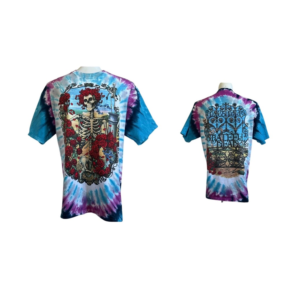 Liquid Blue Grateful Dead 30th Anniversary‎ Tie Dye Shirt Skeleton Mens XL